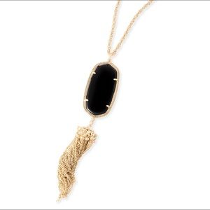 Kendra Scott Black Rayne Stone Tassel Pendant